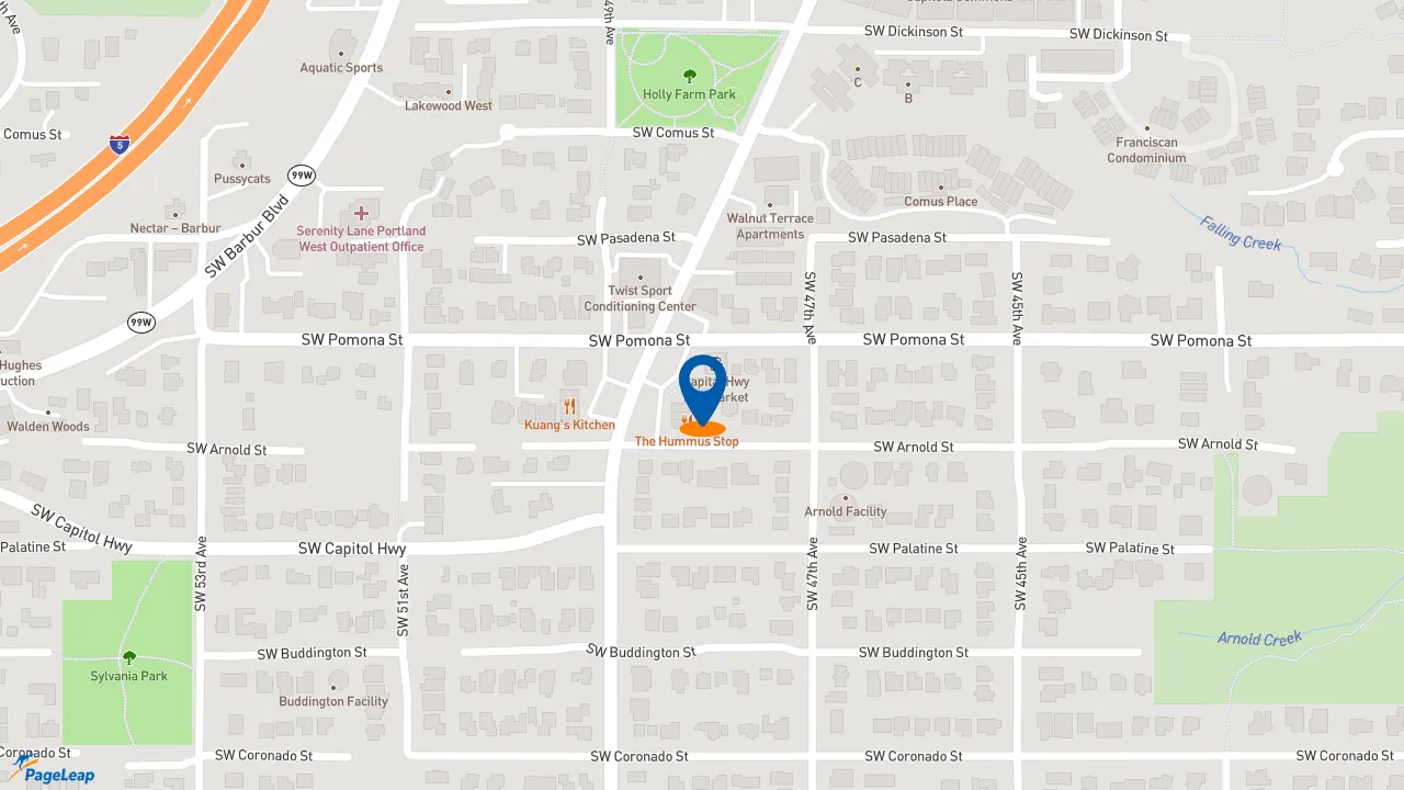 https://pageleap.com map showing location of Subway in Portland.