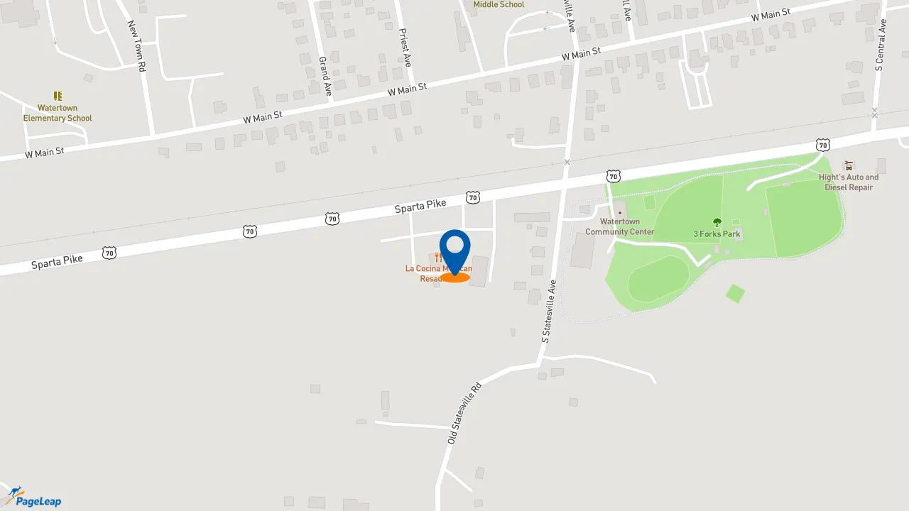 https://pageleap.com map showing location of Subway in Watertown.