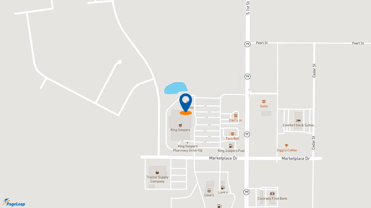 https://pageleap.com map showing location of Subway in Bennett.
