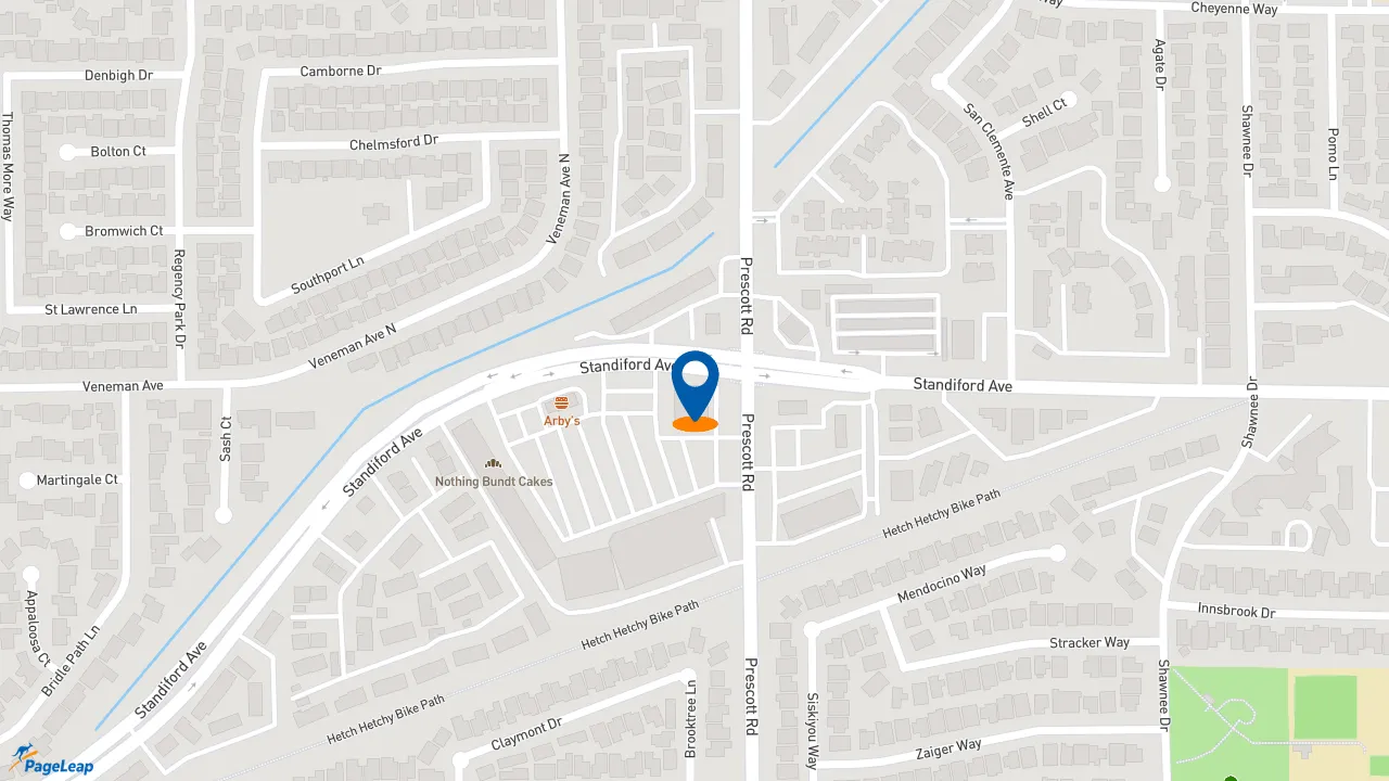 https://pageleap.com map showing location of Subway in Modesto.