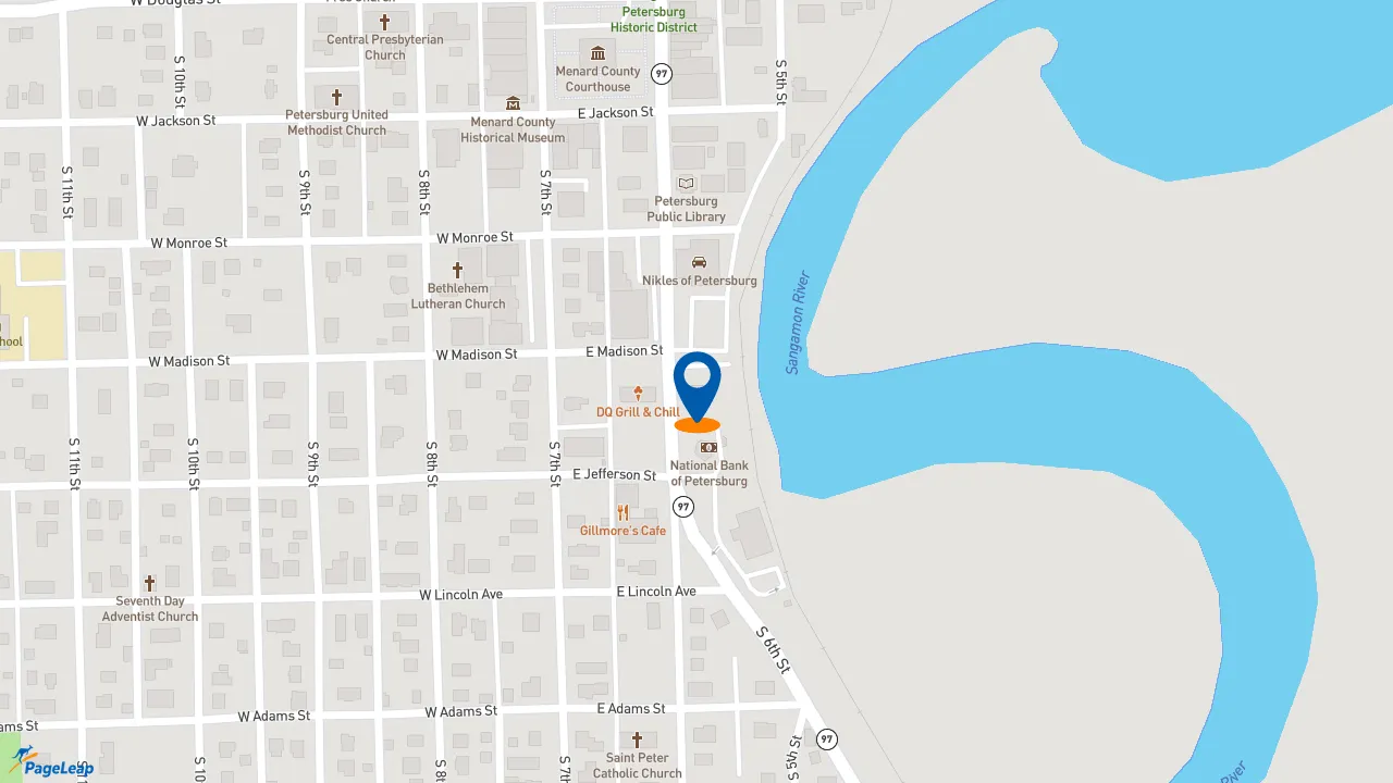 https://pageleap.com map showing location of Subway in Petersburg.
