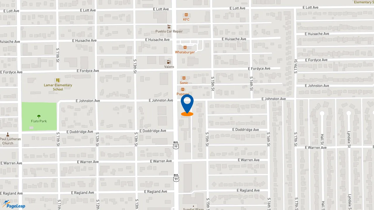 https://pageleap.com map showing location of Subway in Kingsville.