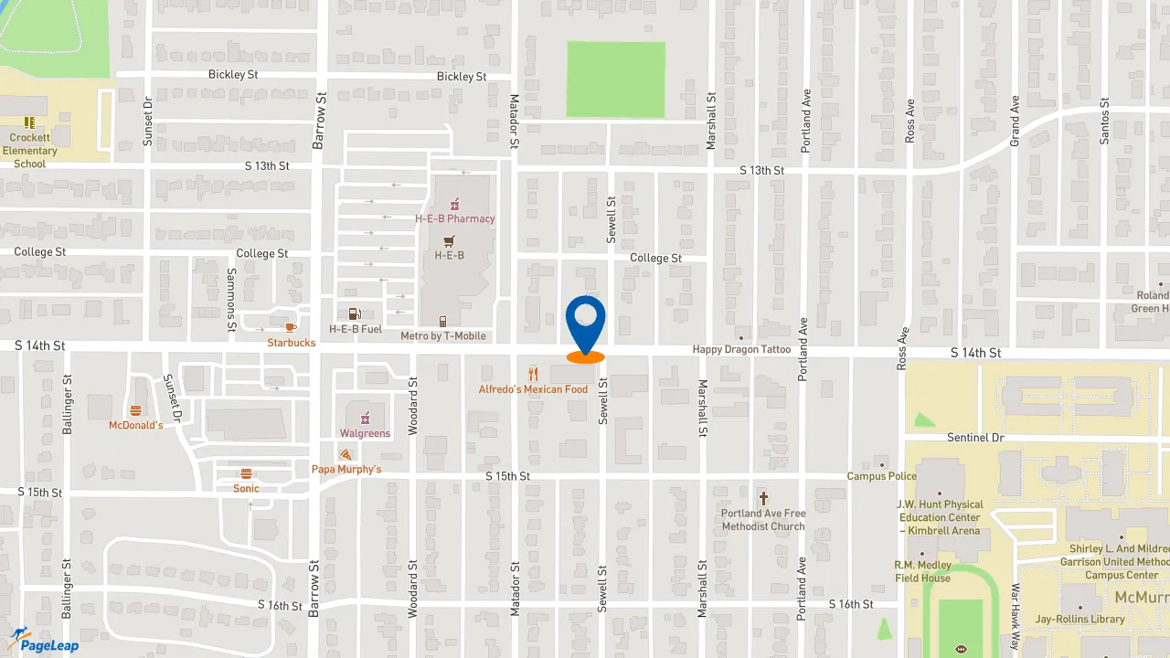 https://pageleap.com map showing location of Subway in Abilene.