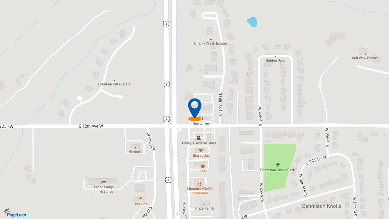 https://pageleap.com map showing location of Subway in Newton.