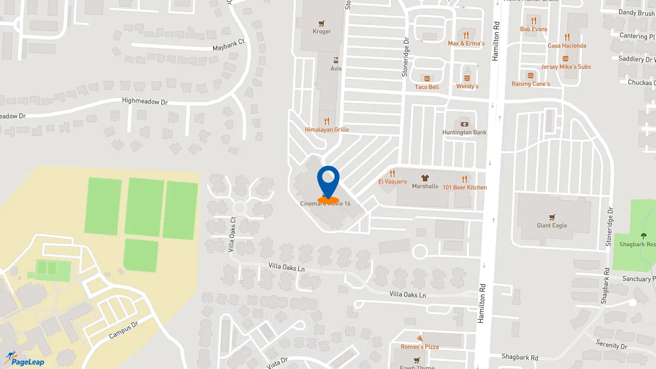 https://pageleap.com map showing location of Subway in Gahanna.
