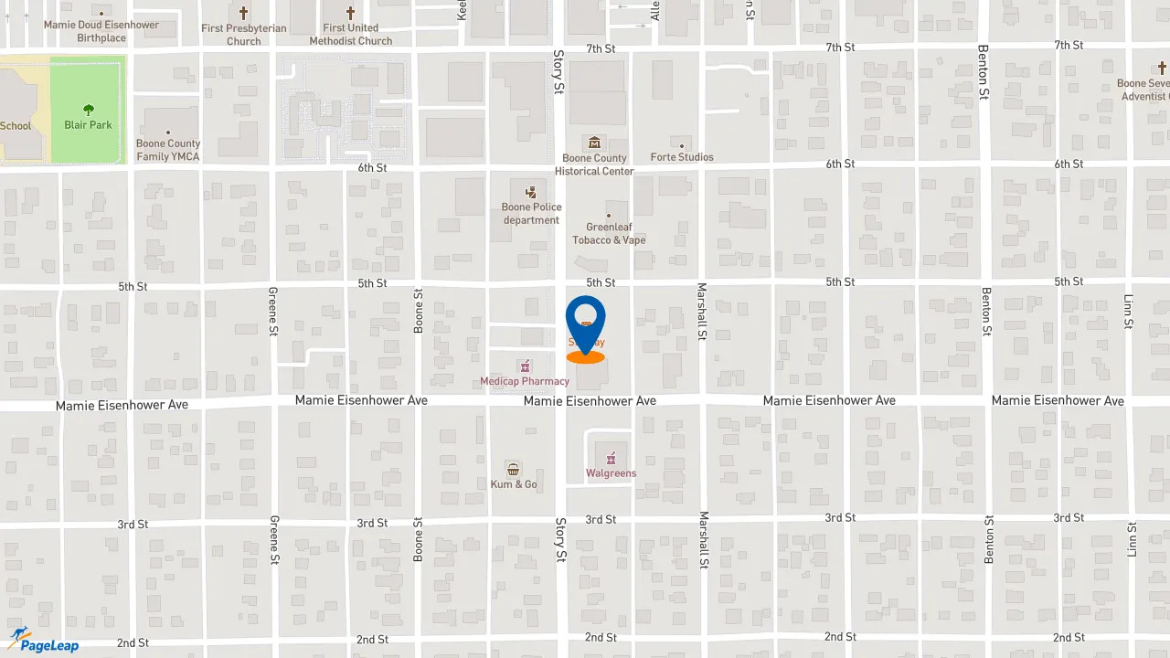 https://pageleap.com map showing location of Subway in Boone.