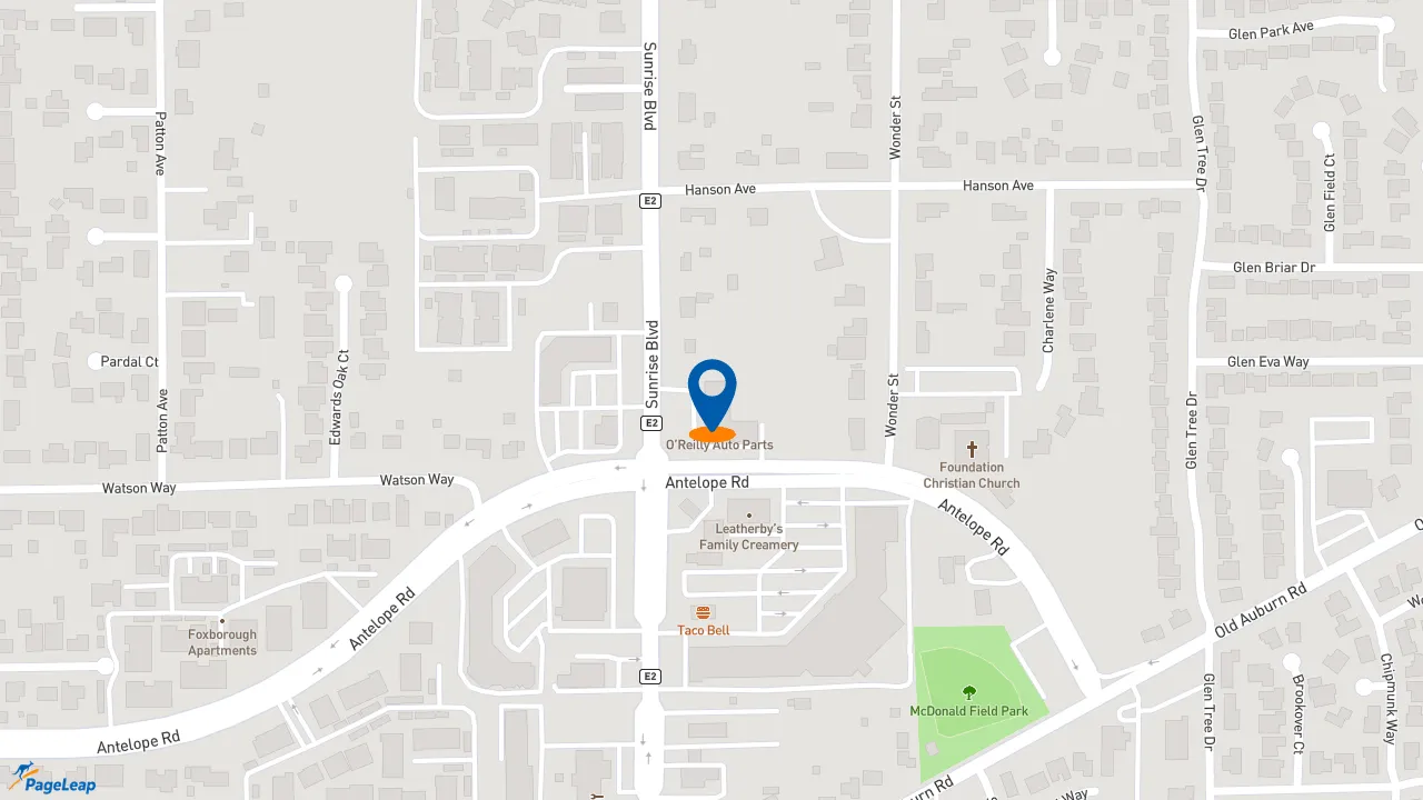 https://pageleap.com map showing location of Subway in Citrus Heights.