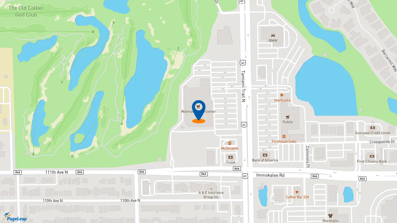 https://pageleap.com map showing location of Subway in Naples.