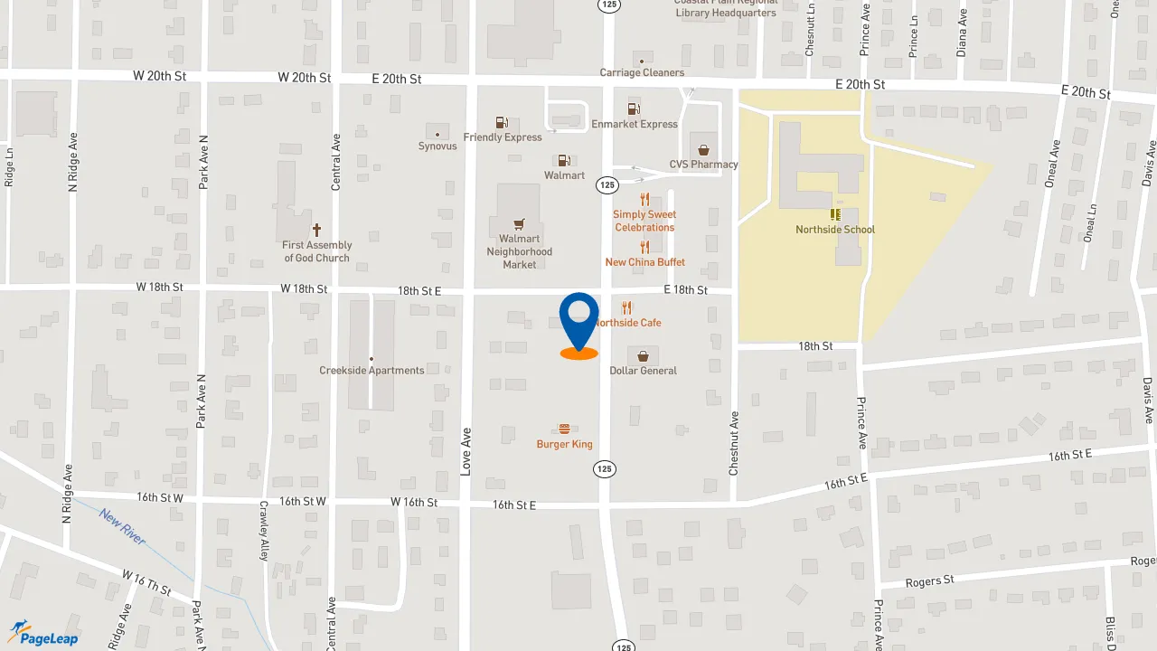 https://pageleap.com map showing location of Subway in Tifton.