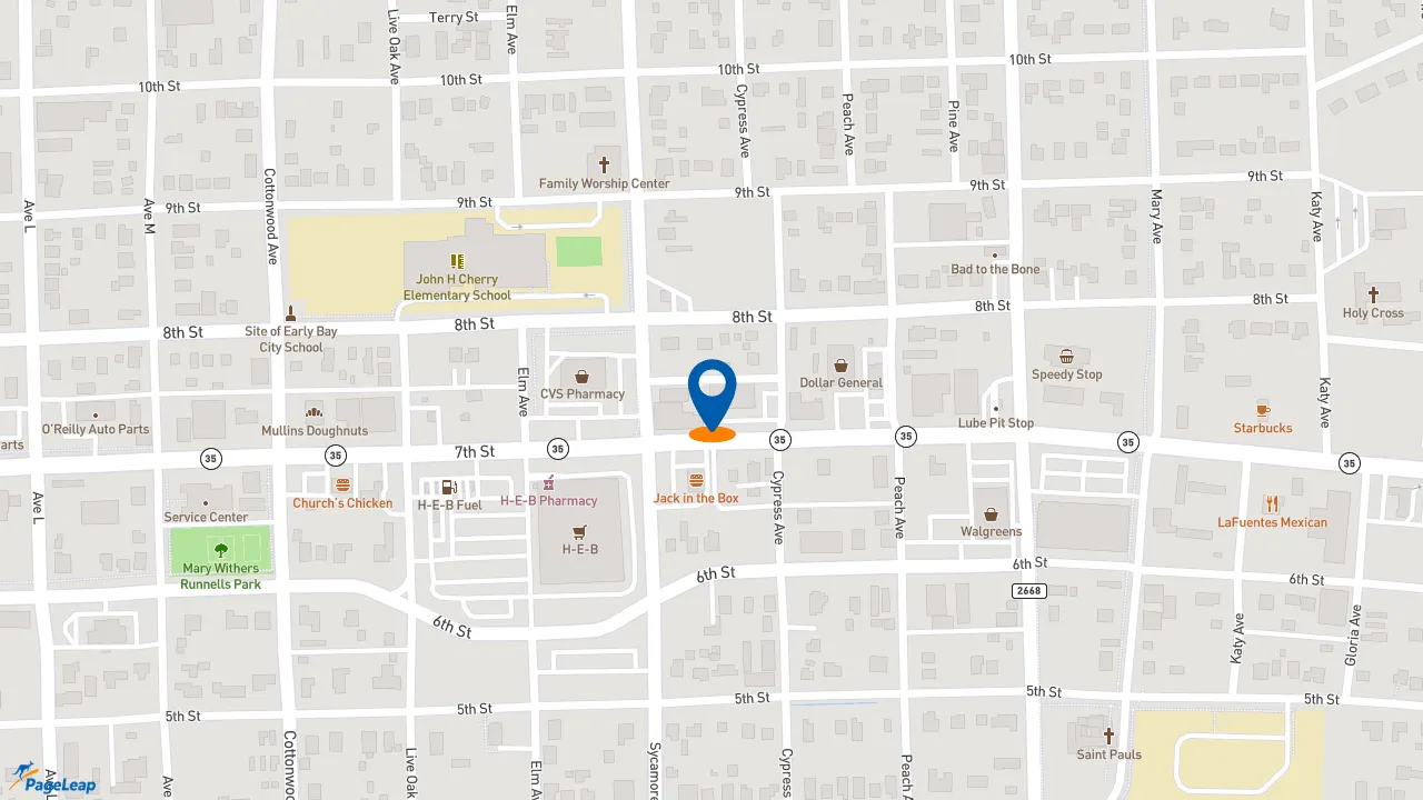 https://pageleap.com map showing location of Subway in Bay City.