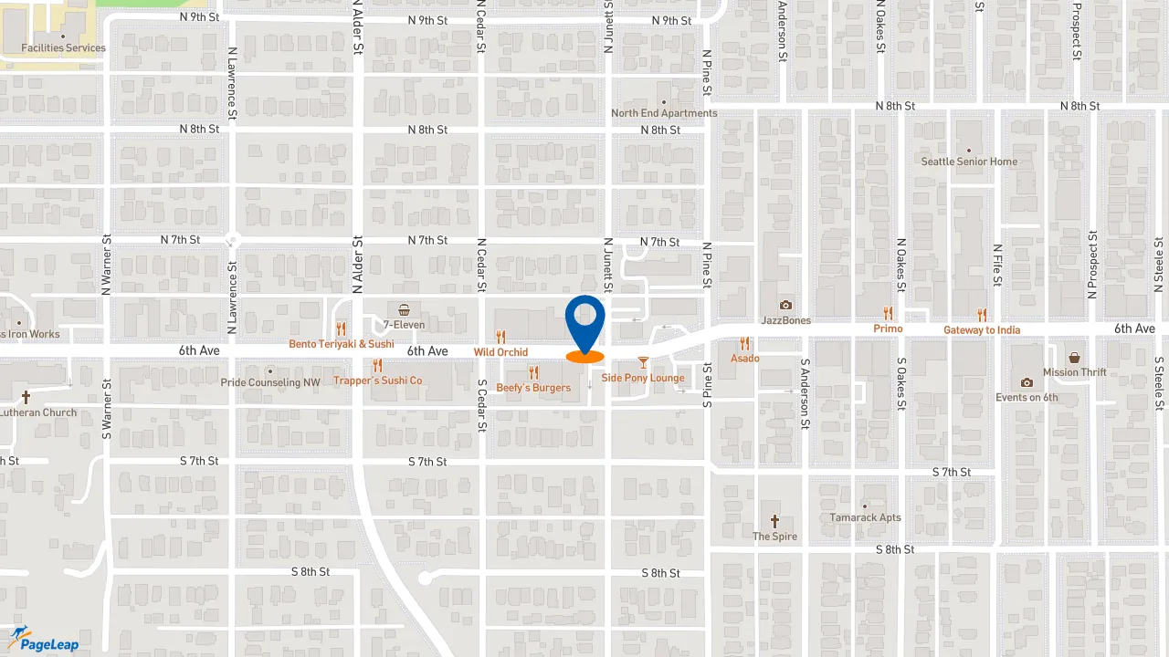 https://pageleap.com map showing location of Subway in Tacoma.