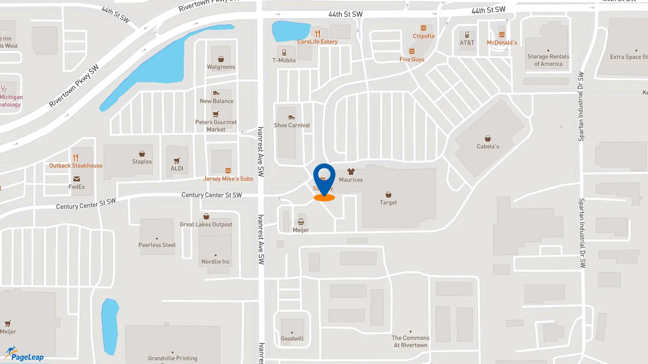 https://pageleap.com map showing location of Subway in Grandville.
