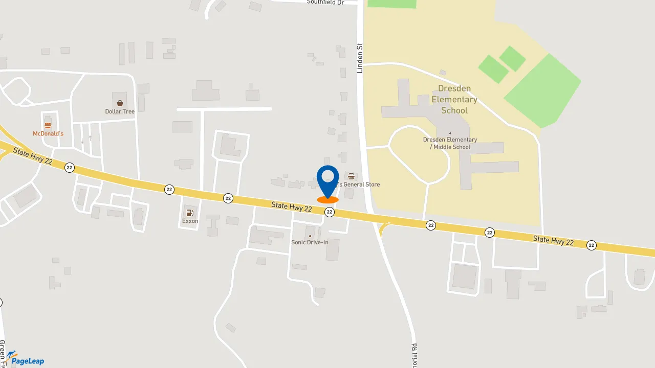 https://pageleap.com map showing location of Subway in Dresden.
