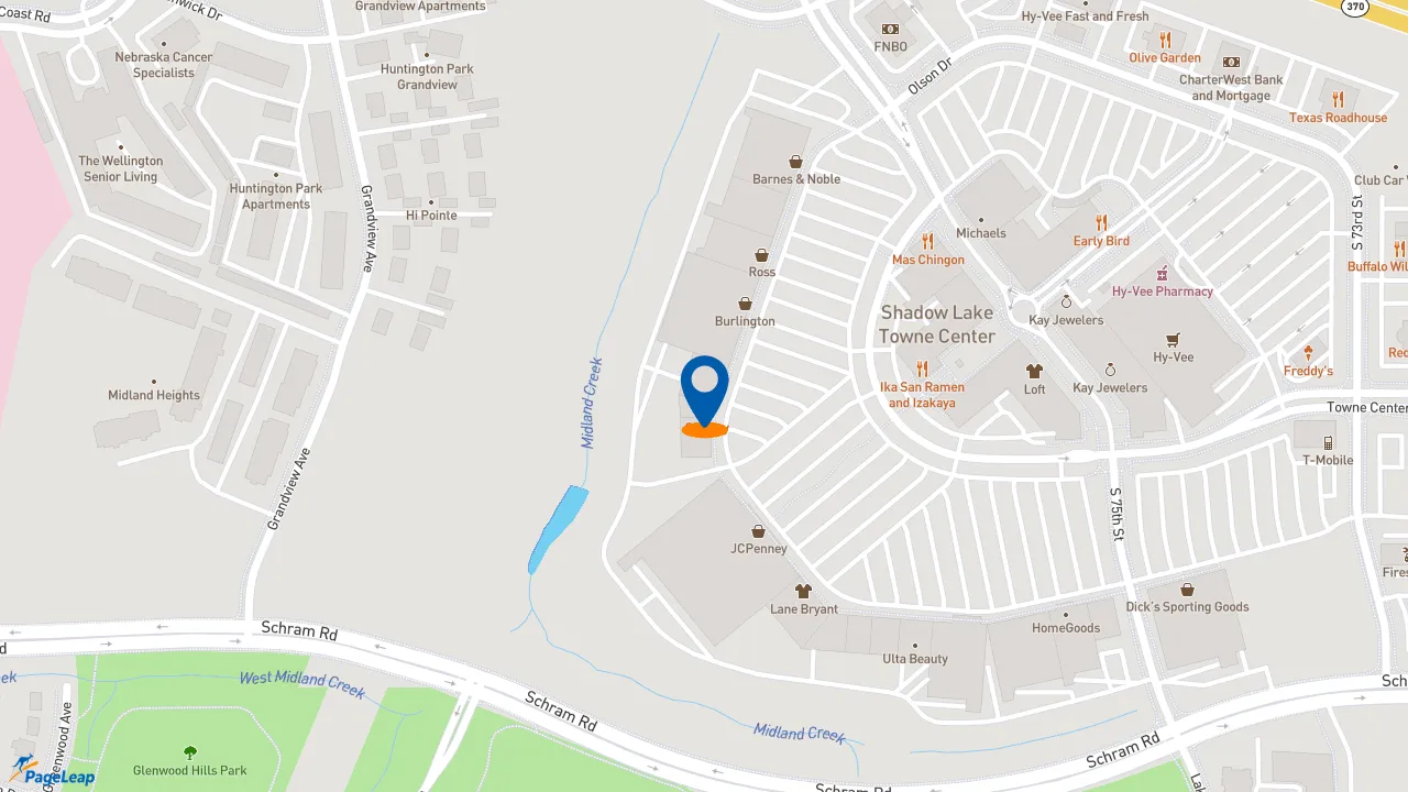 https://pageleap.com map showing location of Subway in Papillion.