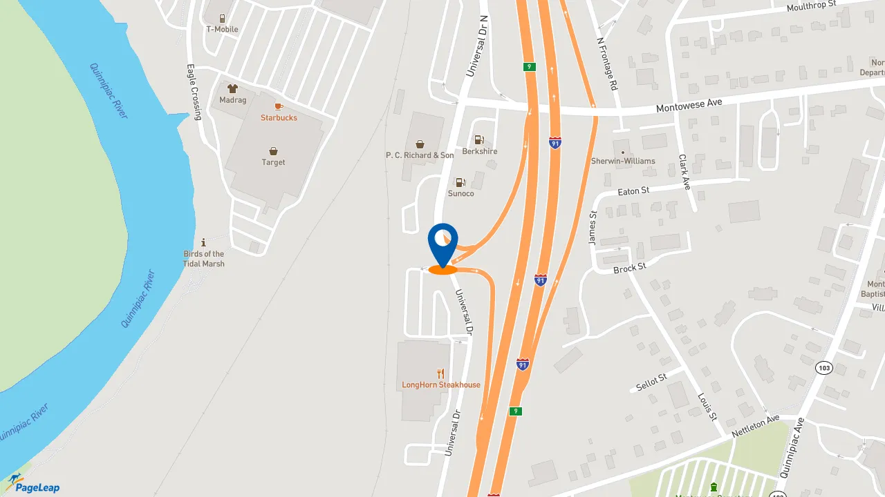 https://pageleap.com map showing location of Subway in North Haven.