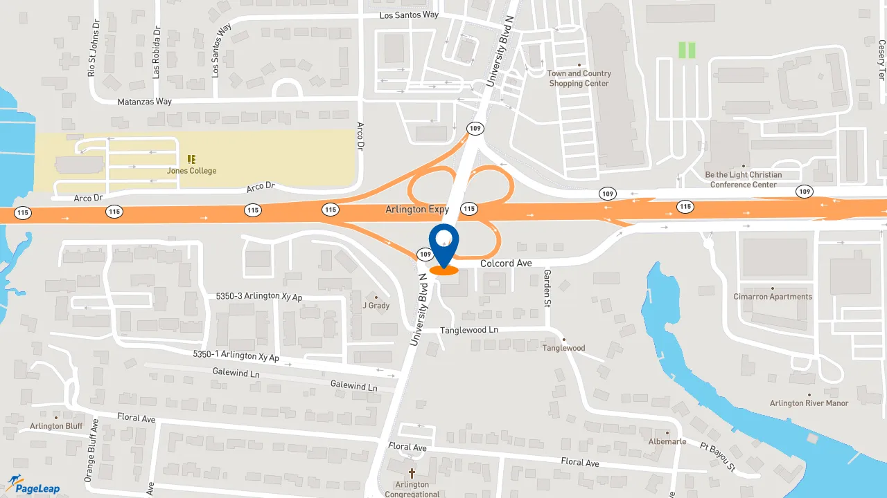 https://pageleap.com map showing location of Subway in Jacksonville.