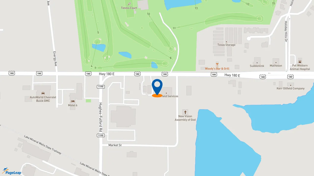 https://pageleap.com map showing location of Subway in Mineral Wells.
