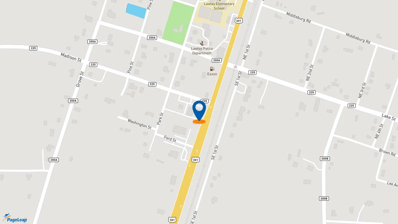 https://pageleap.com map showing location of Subway in Lawtey.