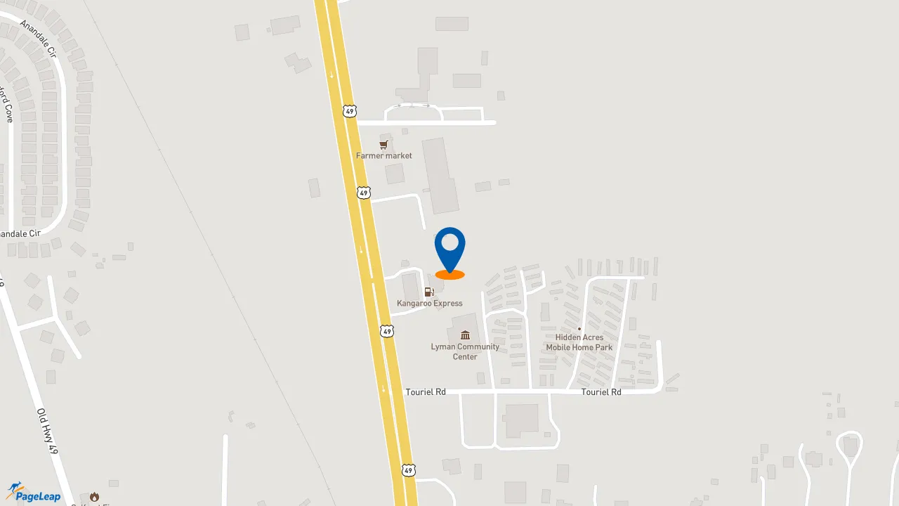 https://pageleap.com map showing location of Subway in Gulfport.