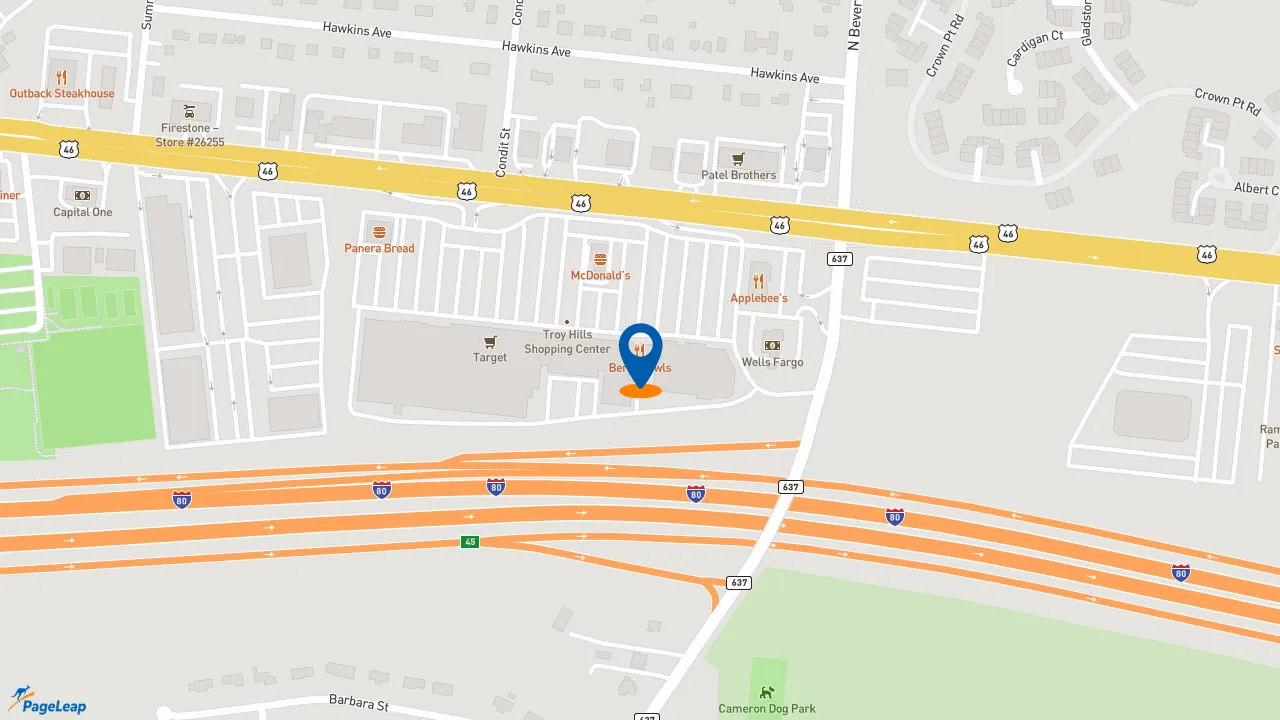 https://pageleap.com map showing location of Subway in Parsippany.