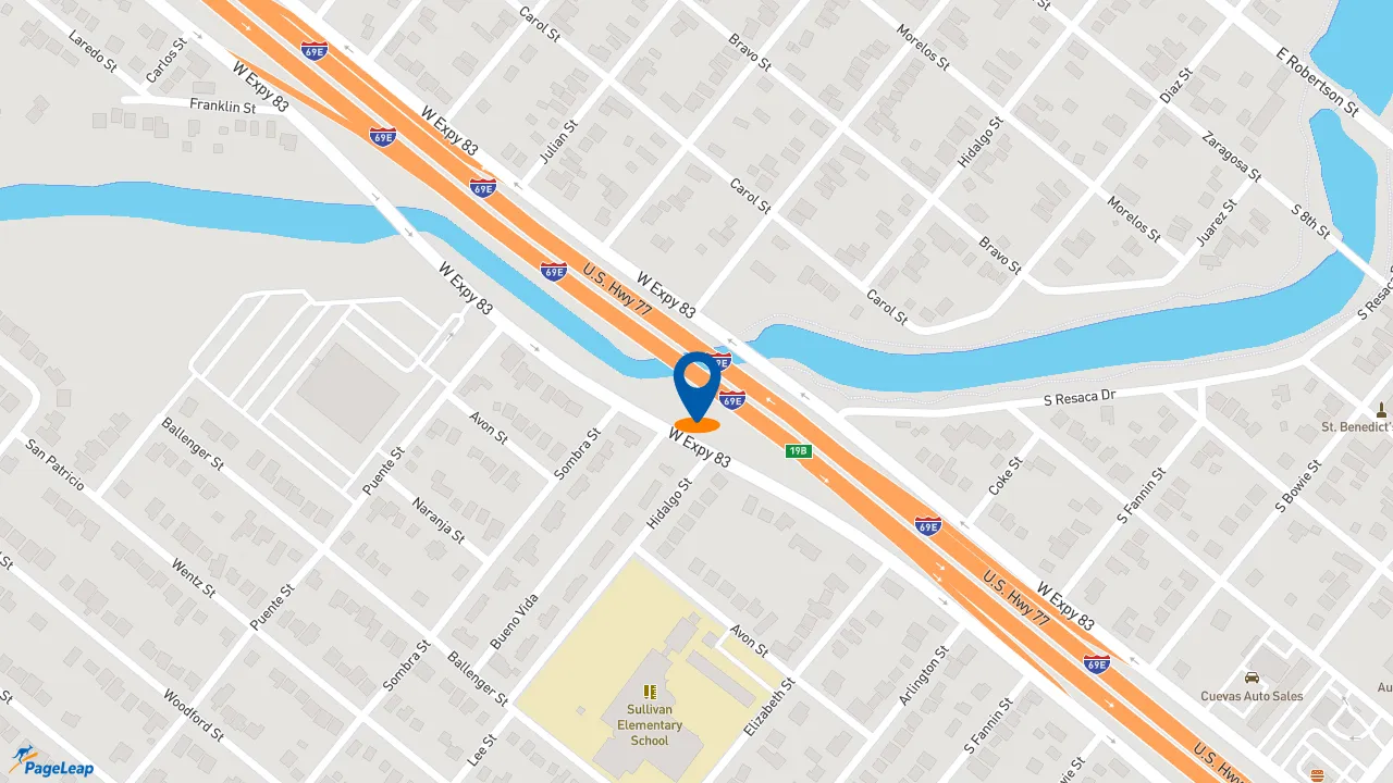 https://pageleap.com map showing location of Subway in San Benito.