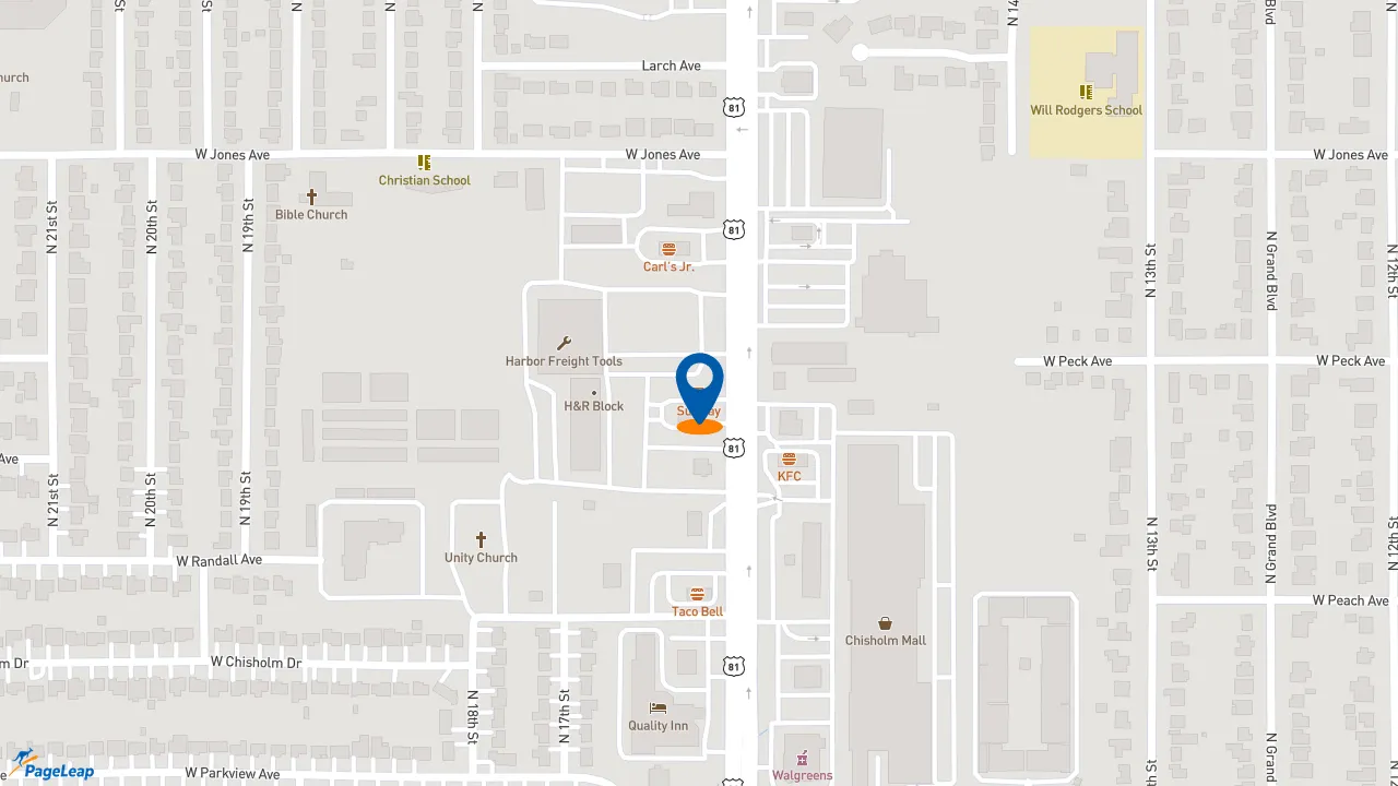 https://pageleap.com map showing location of Subway in Duncan.
