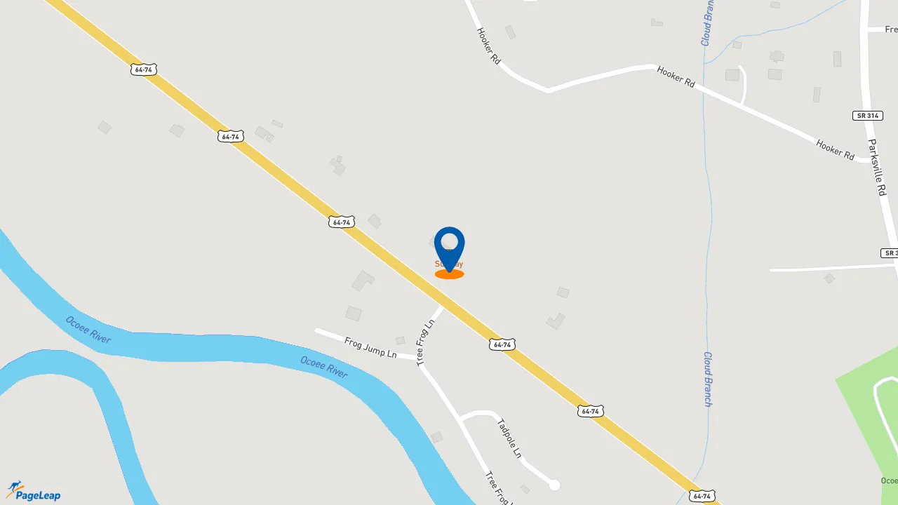 https://pageleap.com map showing location of Subway in Benton.