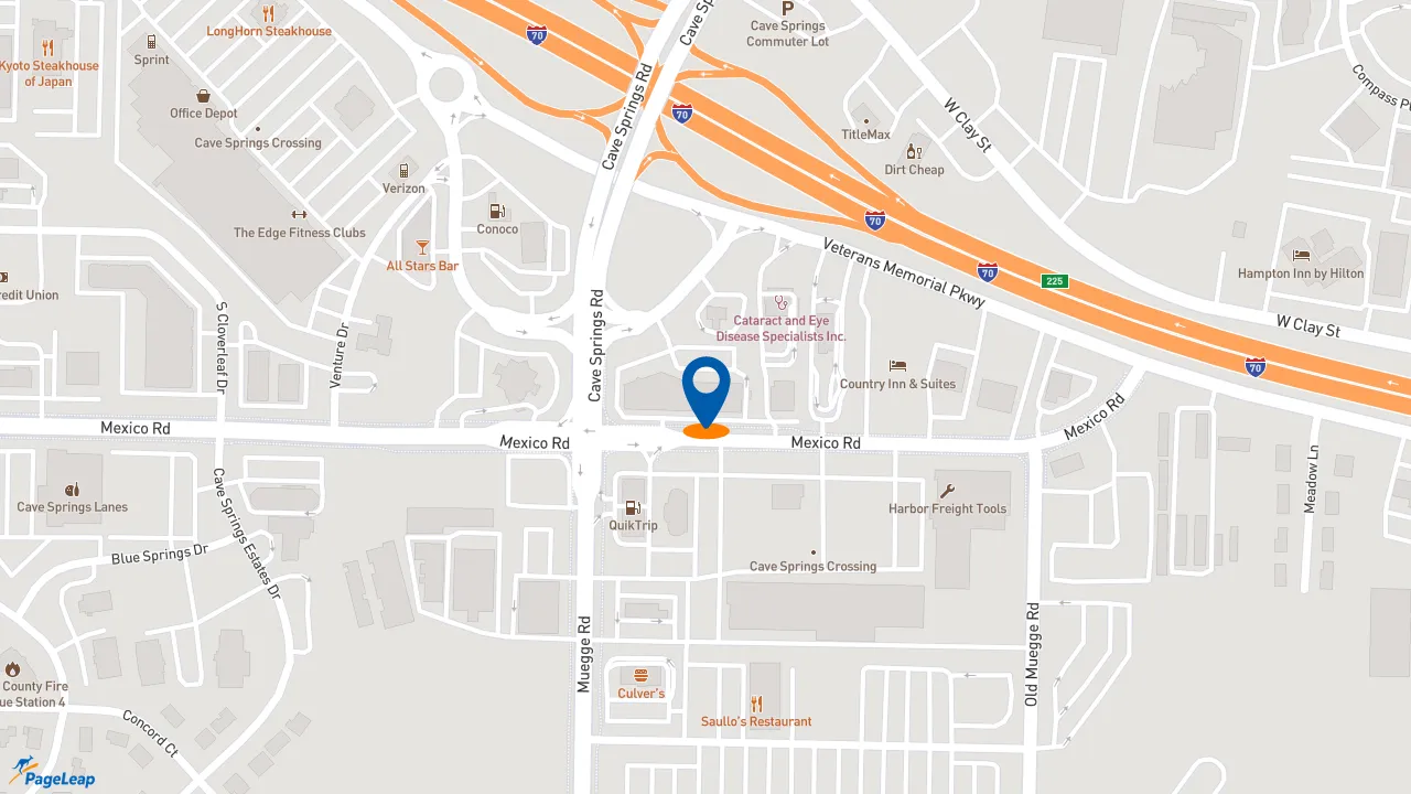 https://pageleap.com map showing location of Subway in Saint Peters.