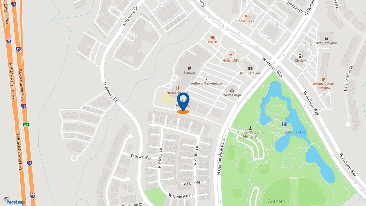 https://pageleap.com map showing location of Subway in Anthem.