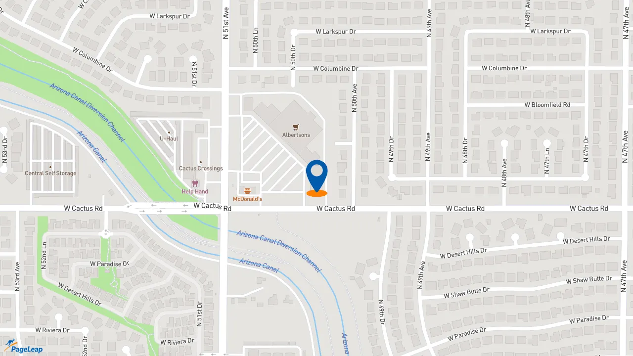 https://pageleap.com map showing location of Subway in Glendale.