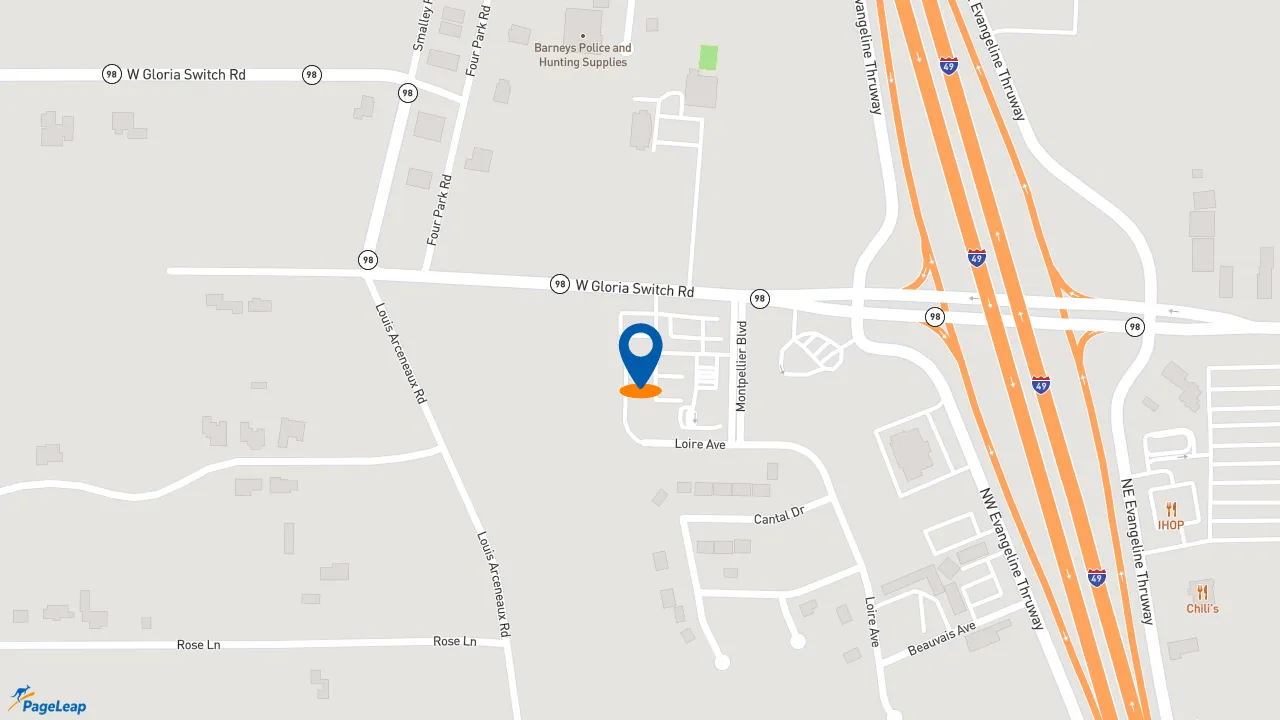 https://pageleap.com map showing location of Subway in Lafayette.