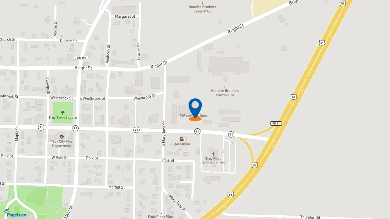 https://pageleap.com map showing location of Subway in Troy.