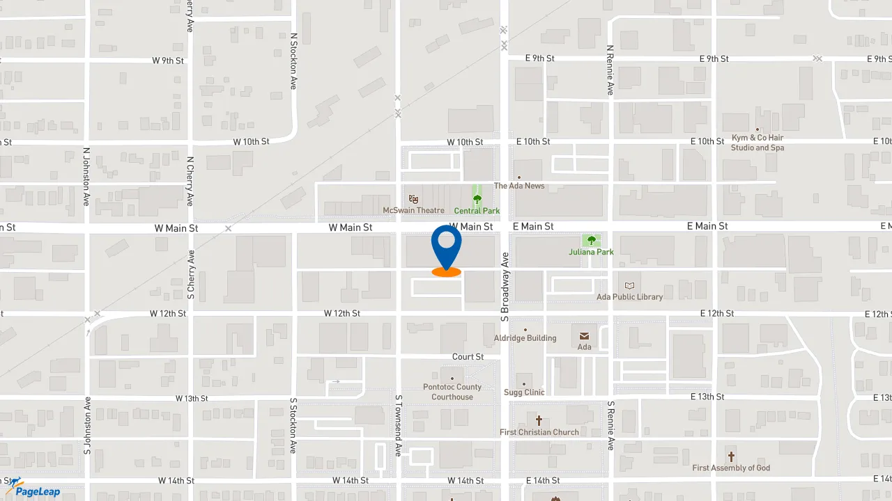 https://pageleap.com map showing location of Subway in Ada.