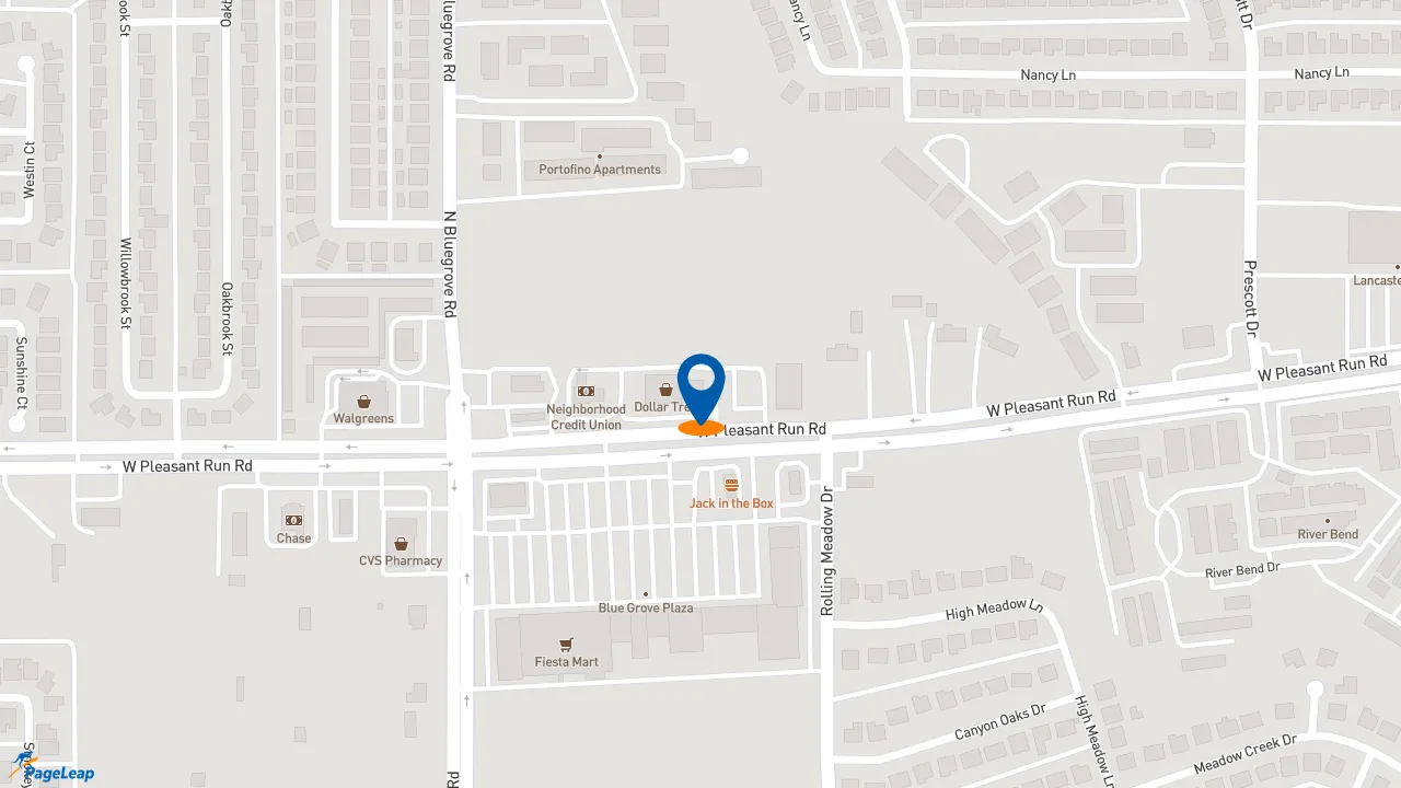 https://pageleap.com map showing location of Subway in Lancaster.