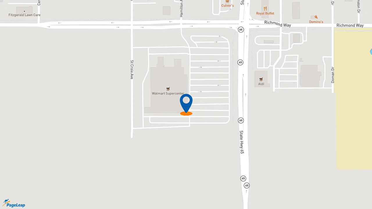 https://pageleap.com map showing location of Subway in New Richmond.