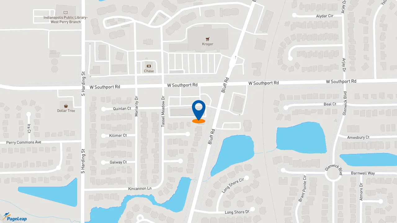 https://pageleap.com map showing location of Subway in Indianapolis.