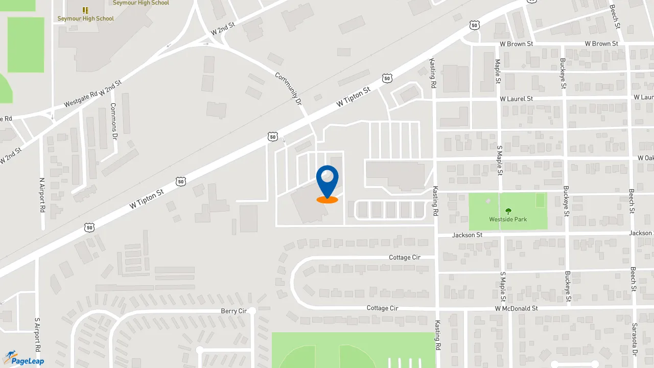 https://pageleap.com map showing location of Subway in Seymour.