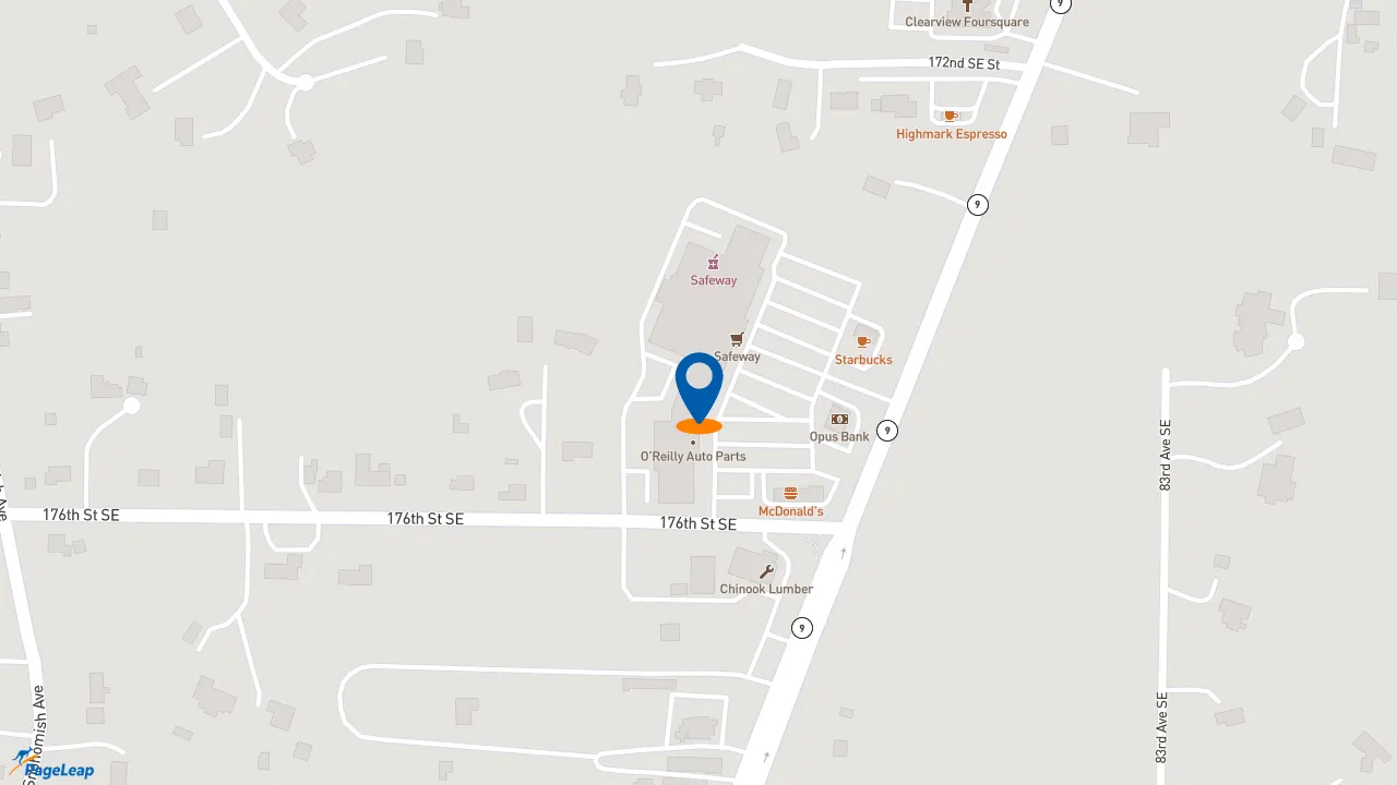 https://pageleap.com map showing location of Subway in Snohomish.