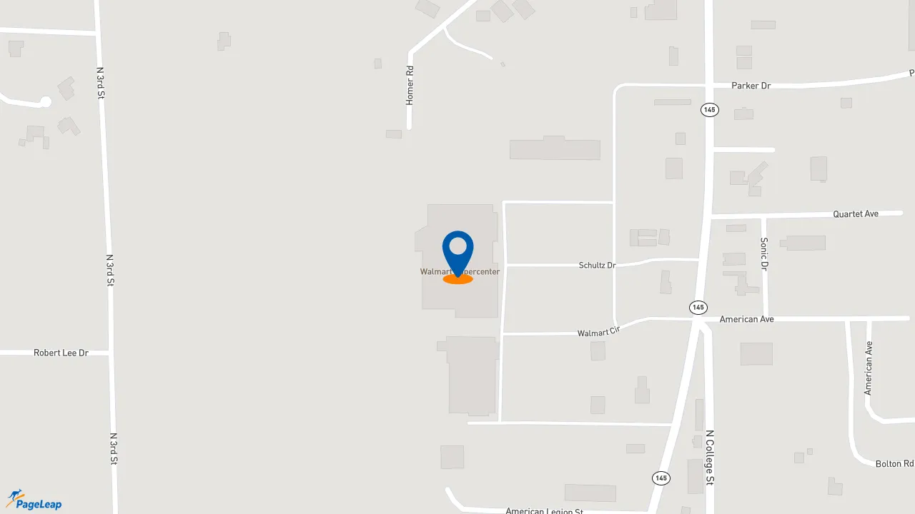 https://pageleap.com map showing location of Subway in Booneville.