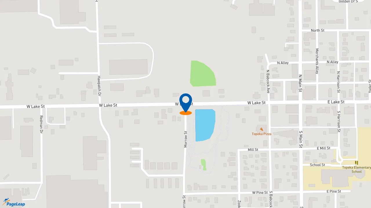 https://pageleap.com map showing location of Subway in Topeka.