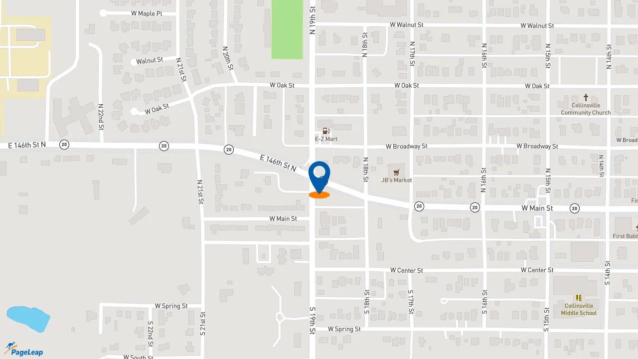 https://pageleap.com map showing location of Subway in Collinsville.