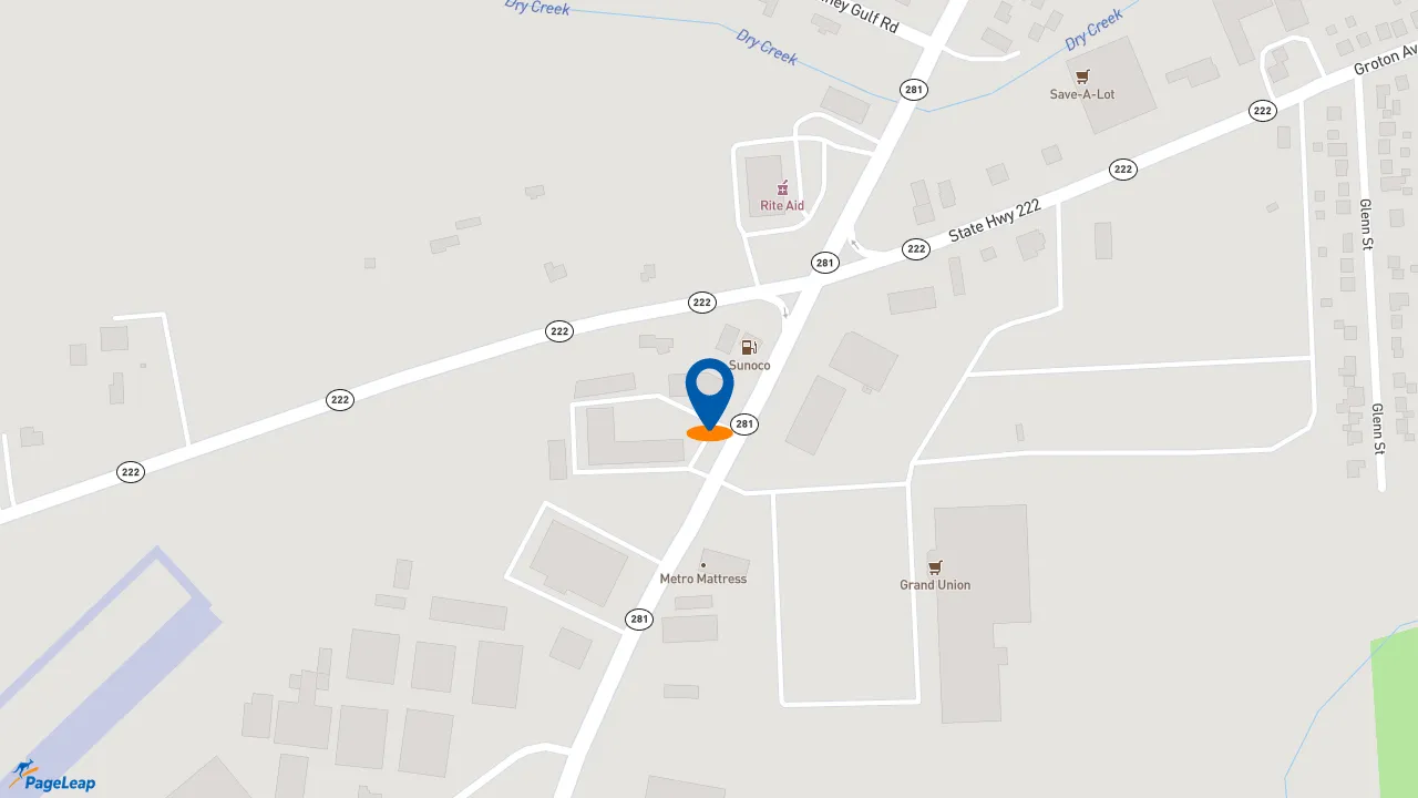 https://pageleap.com map showing location of Subway in Cortland.