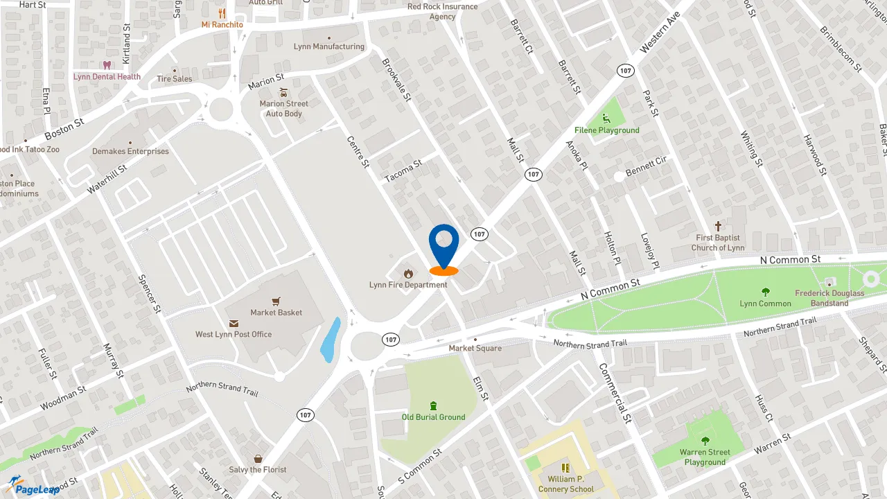 https://pageleap.com map showing location of Subway in Lynn.