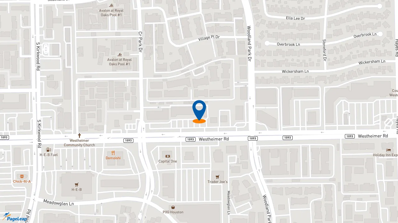 https://pageleap.com map showing location of Subway in Houston.