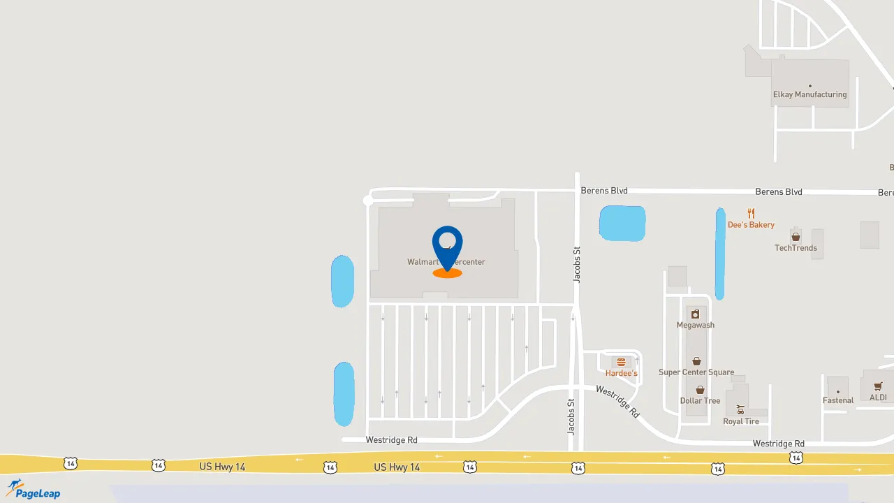 https://pageleap.com map showing location of Subway in New Ulm.
