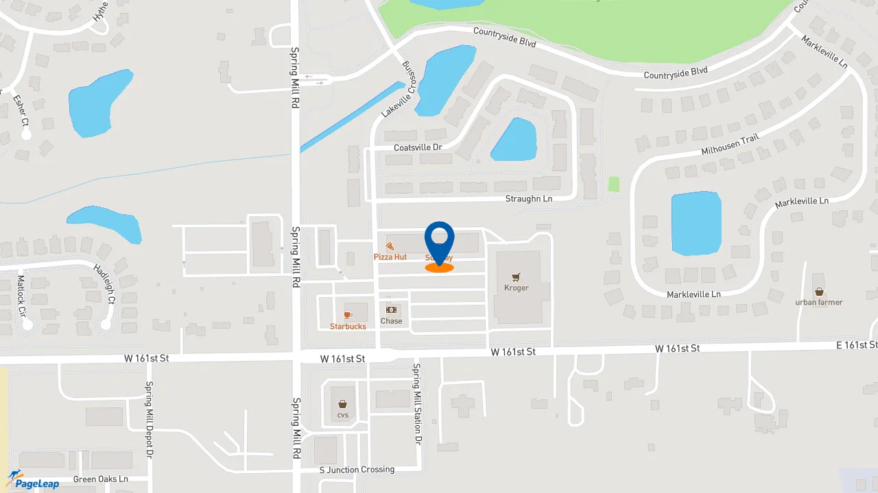 https://pageleap.com map showing location of Subway in Westfield.