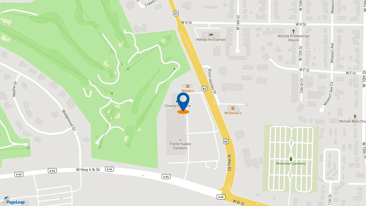 https://pageleap.com map showing location of Subway in Mccook.