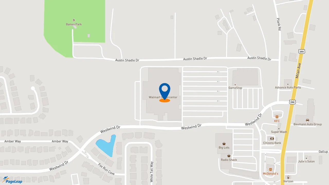 https://pageleap.com map showing location of Subway in Norwalk.