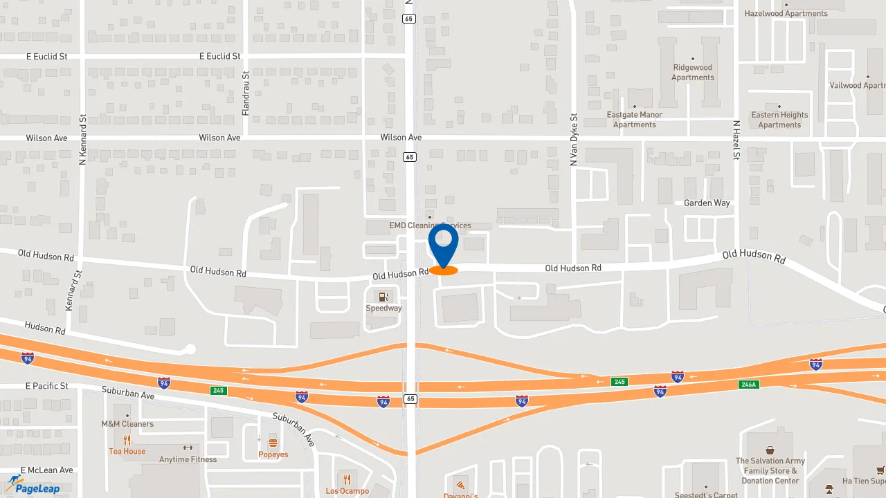 https://pageleap.com map showing location of Subway in Saint Paul.