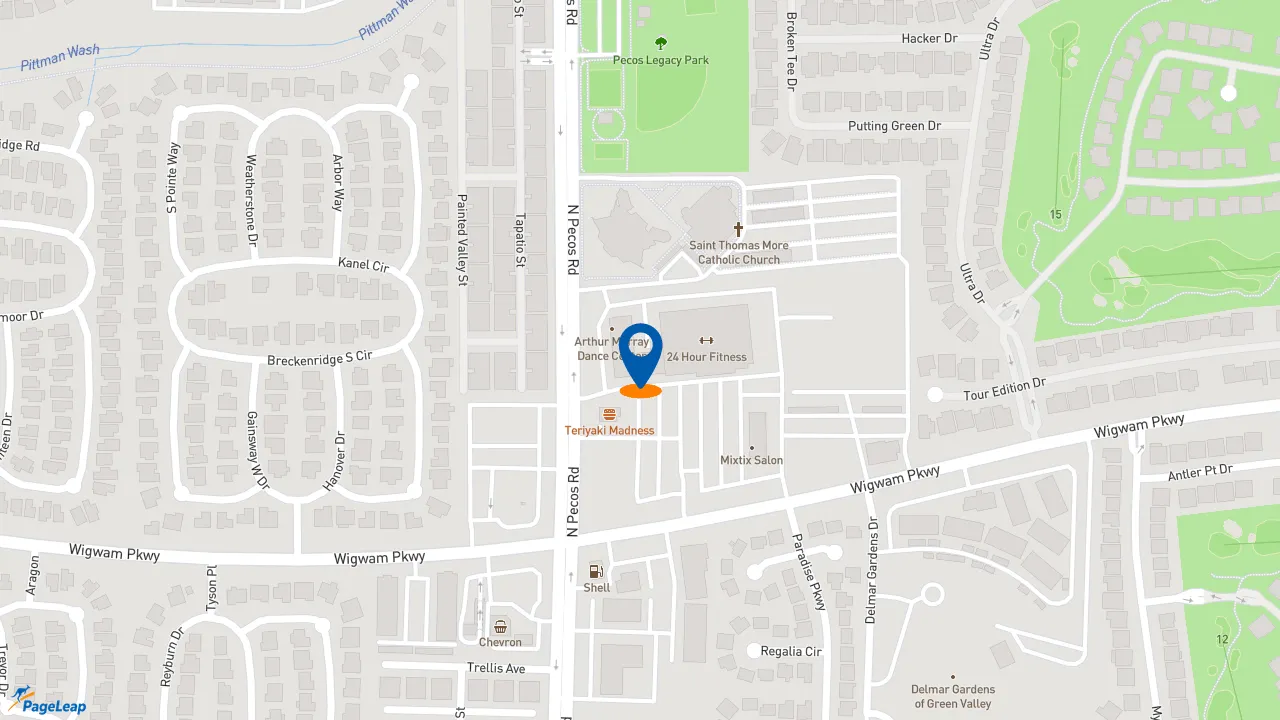 https://pageleap.com map showing location of Subway in Henderson.